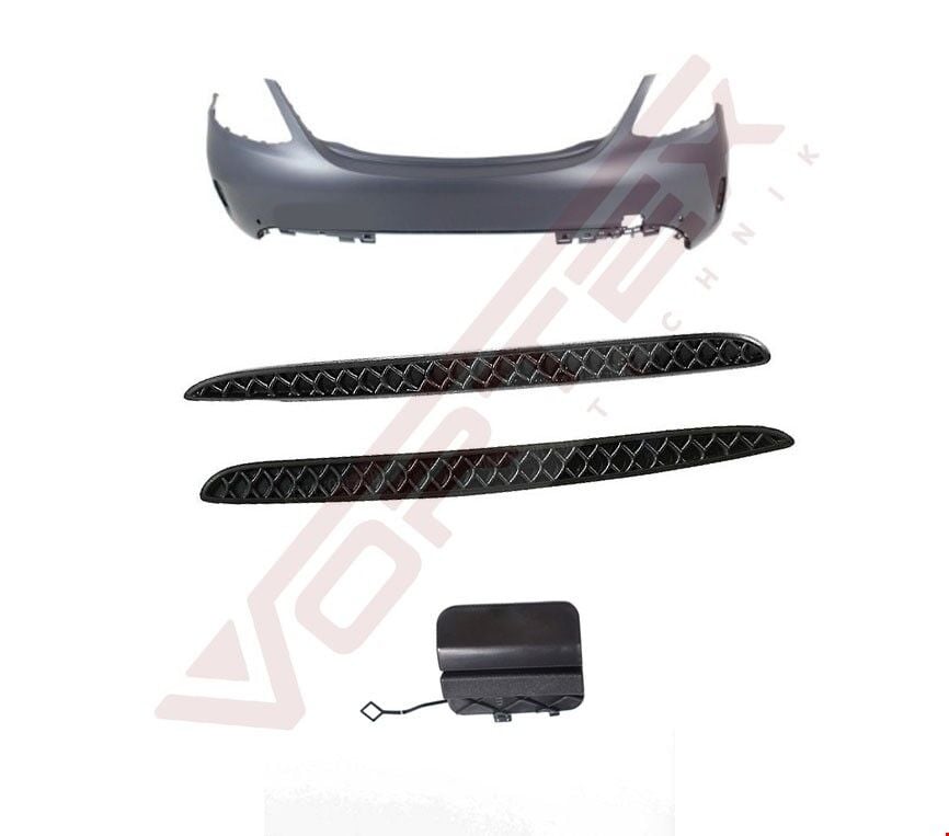 Mercedes C Serisi W205 Arka Tampon Set (Amg) Difüzör Hariç 2014 Sonrası Uyumlu