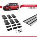 Volkswagen Touran (1T) Post-Facelift 2010-2015 Arası ile Uyumlu FLY Model Ara Atkı Tavan Barı Gri 3 Adet