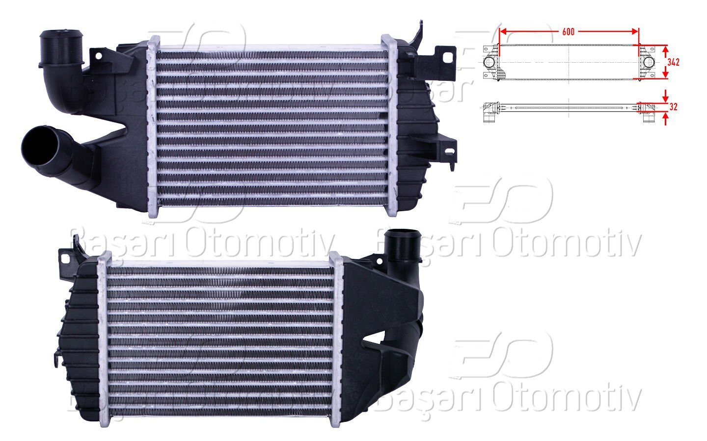 Renault Laguna 1 1.9 2.2 DTI 1996 2001 Turbo Radyatörü Intercooler 600X342X32