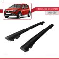 Dacia Sandero Stepway 2008-2012 Arası ile Uyumlu HOOK Model Ara Atkı Tavan Barı Siyah 2 Adet