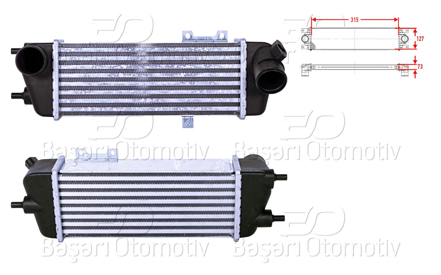 Hyundai Elantra i30 i30 SW 2005-2012 Uyumlu Turbo Radyatörü (Intercooler)