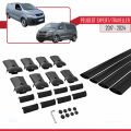 Peugeot Expert 3 Traveller 2017 ve Sonrası ile Uyumlu FLY Model Ara Atkı Tavan Barı Siyah 4 Adet