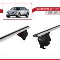 Nissan Primera 3 (P12) 2002-2007 Arası ile Uyumlu ACE-4 Ara Atkı Tavan Barı Gri 2 Adet