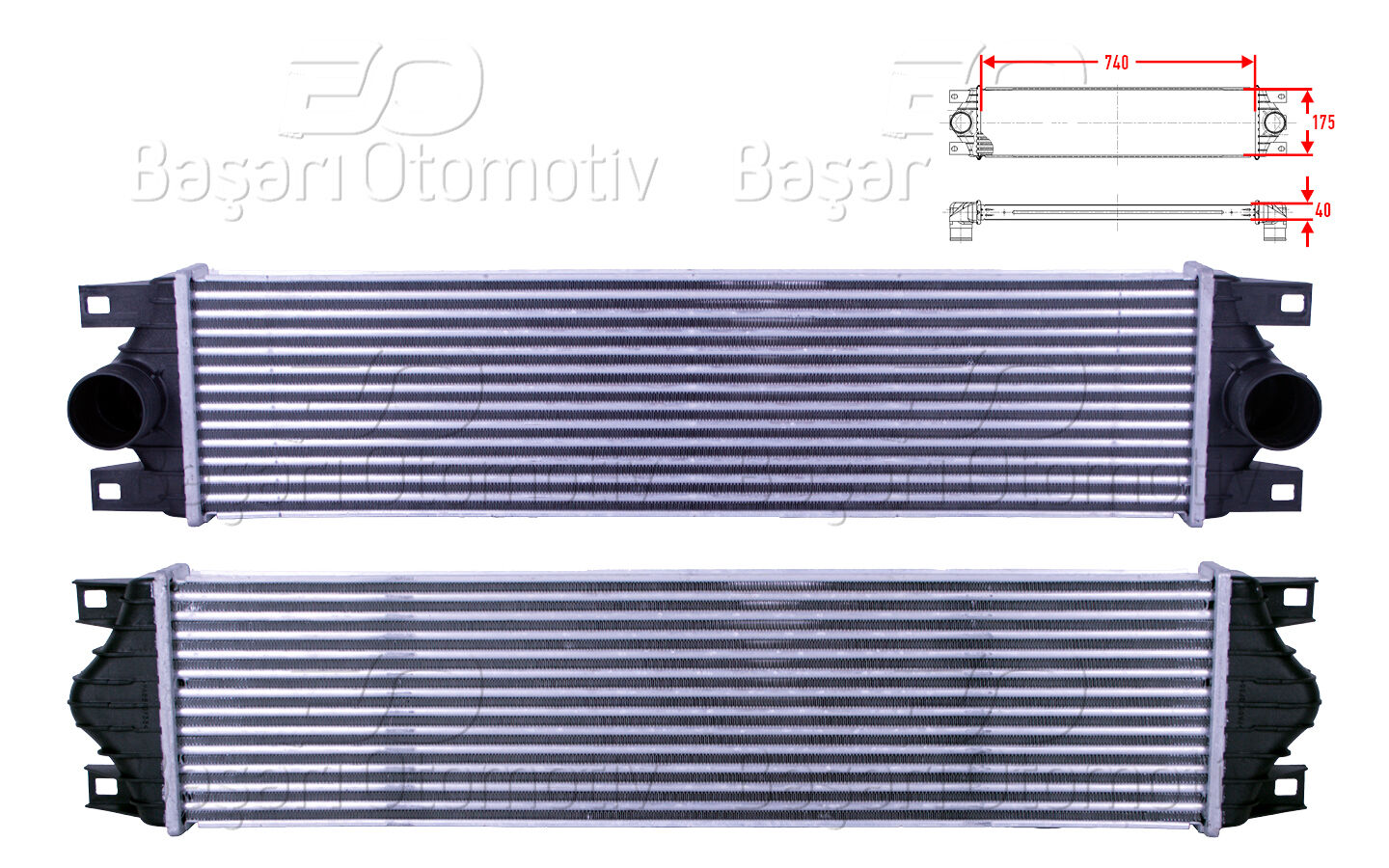 Nissan Interstar Opel Movano Renault Master 2000 ve Sonrası Uyumlu Turbo Radyatörü (Intercooler)