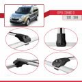 Opel Combo D 2012-2018 Arası ile Uyumlu ACE-1 Ara Atkı Tavan Barı Gri 4 Adet