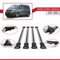 Peugeot Expert 3 Traveller 2017 ve Sonrası ile Uyumlu FLY Model Ara Atkı Tavan Barı Gri 4 Adet