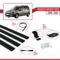 Peugeot Partner 2 Tepee 2008-2018 Arası ile Uyumlu BASIC Model Ara Atkı Tavan Barı Siyah 4 Adet