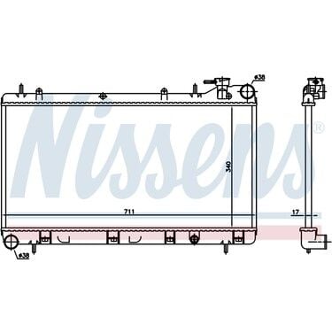 Subaru Impreza 1.6 1.8 2.0 1993-1998 Su Radyatörü Brazing AT 340X711X16