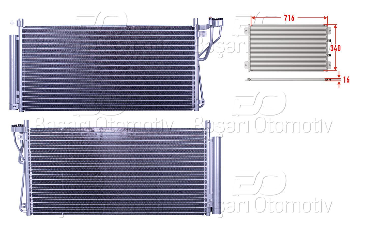 Hyundai Sonata 2005 ve Sonrası Uyumlu Klima Radyatörü