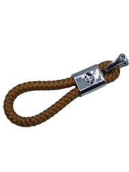 Toyota Uyumlu Yedek Parça Örgülü Deri Kayış Anahtarlık Kahverengi