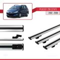 Peugeot 206 SW 2002-2008 Arası ile Uyumlu BASIC Model Ara Atkı Tavan Barı Gri 3 Adet
