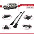 Mercedes E Class 3 (S211) 2004-2009 Arası ile Uyumlu FLY Model Ara Atkı Tavan Barı Gri 2 Adet