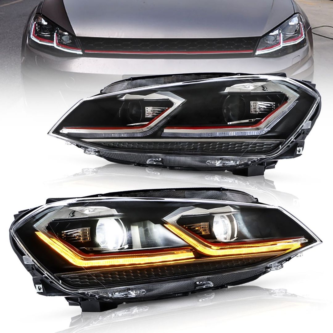 Volkswagen Golf 7.5 MK7.5 2012-2018 J Led Far Gtı Kırmızı