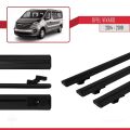 Opel Vivaro B 2014-2019 Arası ile Uyumlu BASIC Model Ara Atkı Tavan Barı Siyah 3 Adet