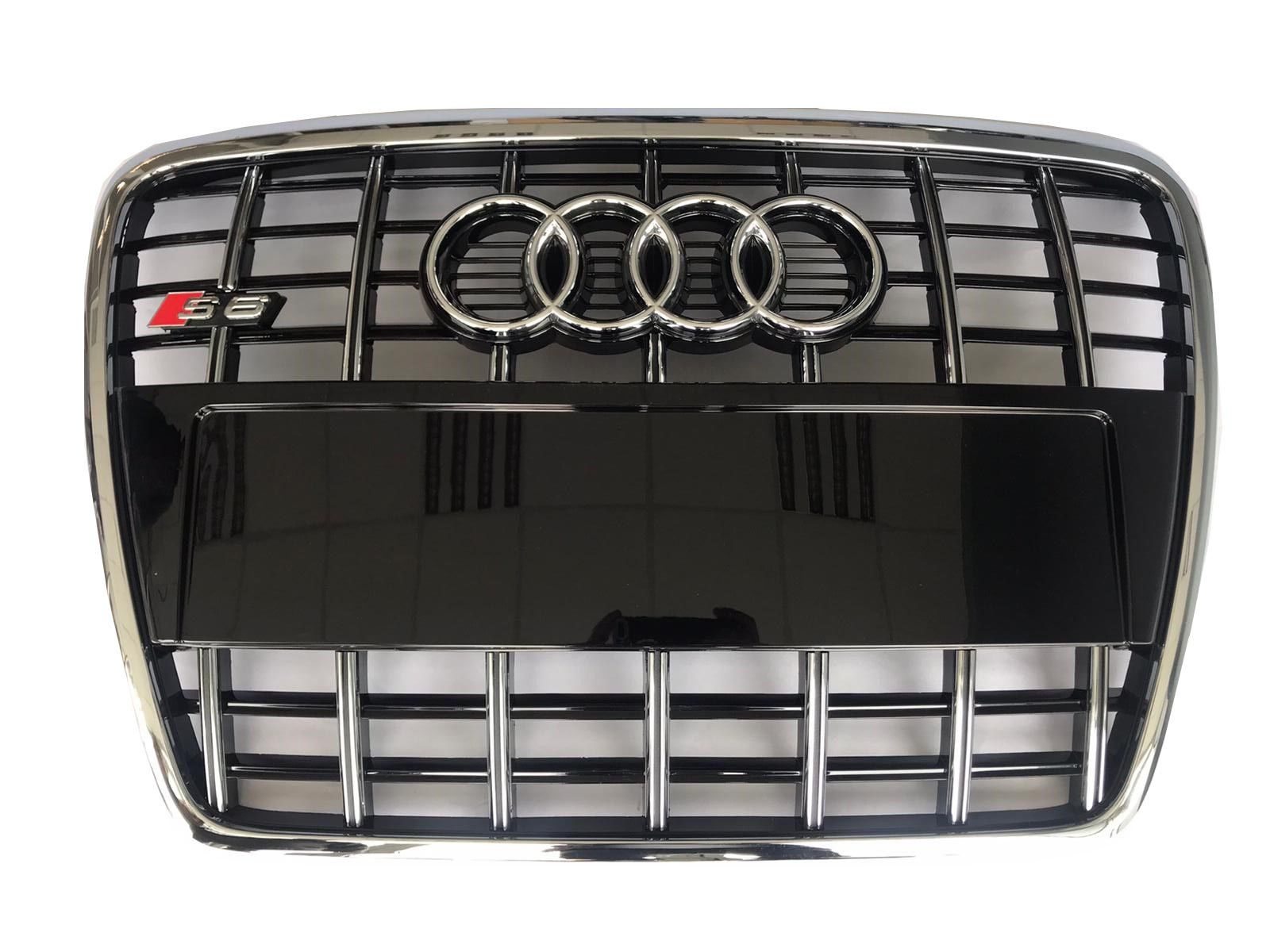 Audi A6 2004-2011 Arası Uyumlu S Panjur Krom - Siyah