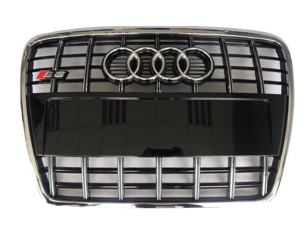 Audi A6 2004-2011 Arası Uyumlu S Panjur Krom - Siyah