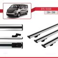 Opel Vivaro B 2014-2019 Arası ile Uyumlu BASIC Model Ara Atkı Tavan Barı Gri 3 Adet