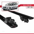 Dacia Logan 2 MCV (K52) 2007-2012 Arası ile Uyumlu HOOK Model Ara Atkı Tavan Barı Siyah 2 Adet