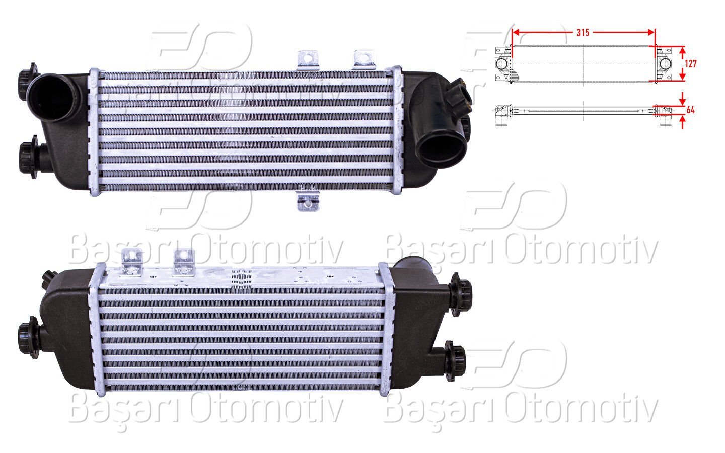 Hyundai i30 Kia Ceed Pro Ceed 2006-2012 Uyumlu Turbo Radyatörü (Intercooler)