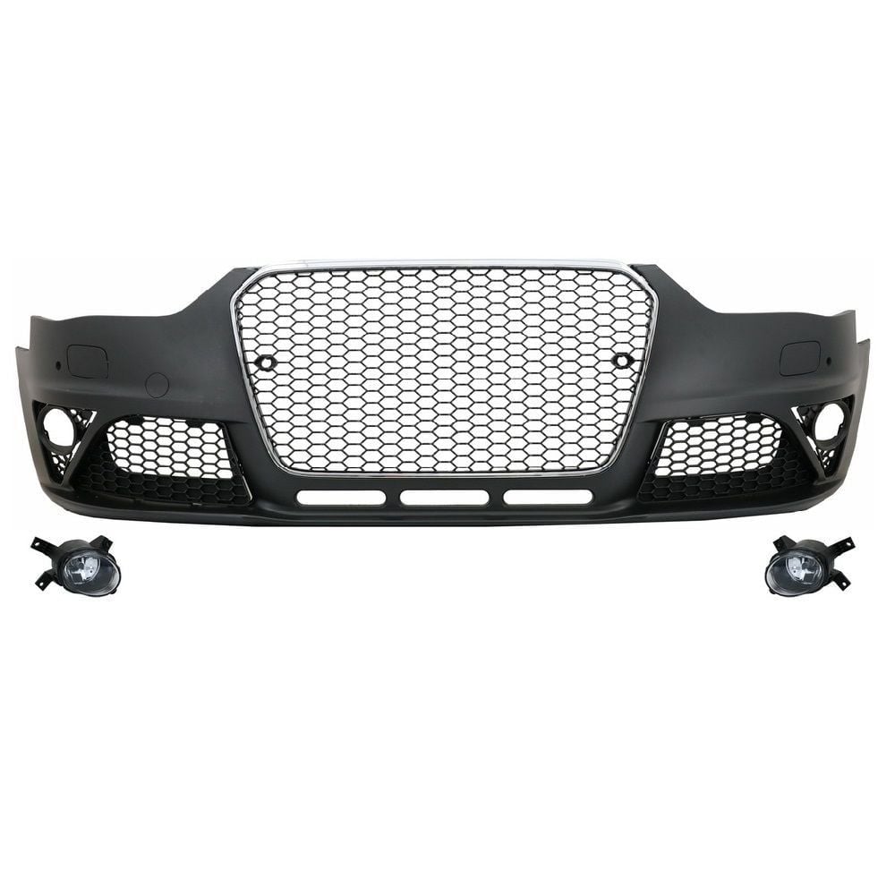 Audi A4 2011-2015 Arası Uyumlu RS4 Ön Tampon Seti + Panjur
