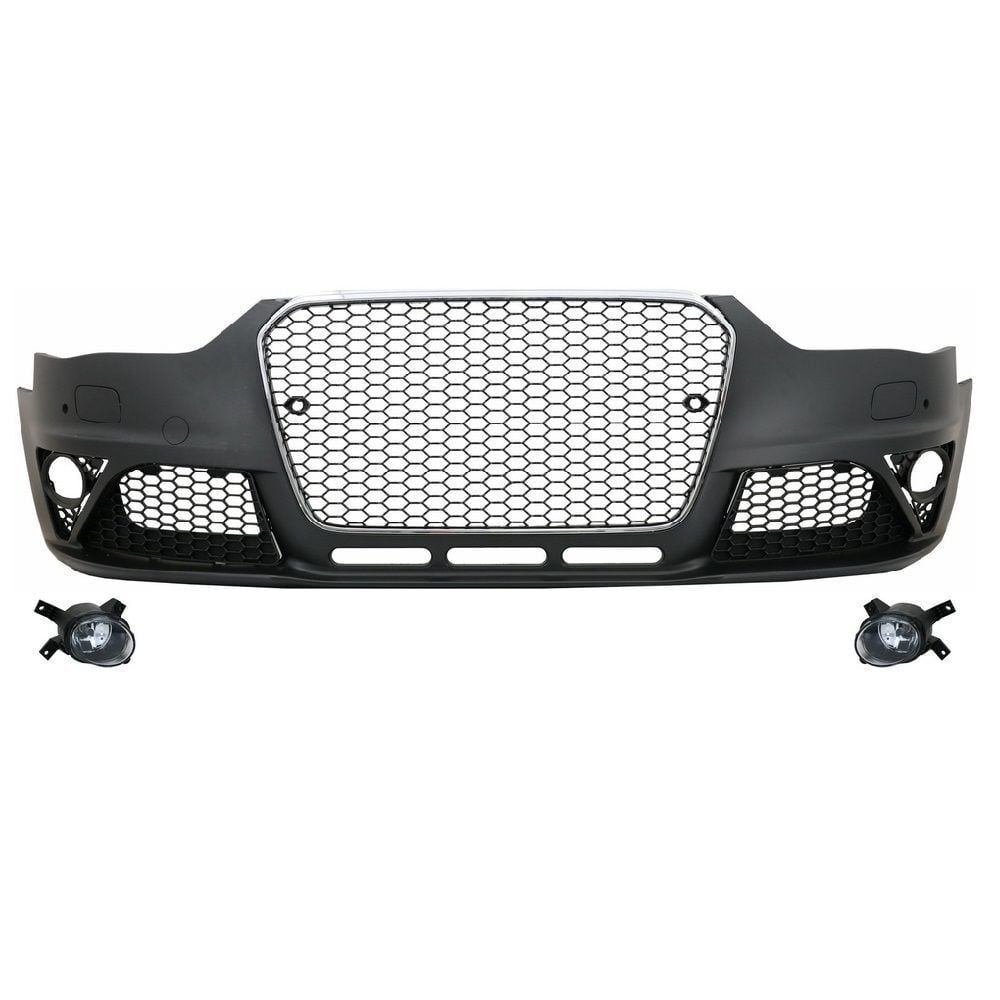 Audi A4 2011-2015 Arası Uyumlu RS4 Ön Tampon Seti + Panjur