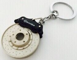 Sportif Anahtarlık Siyah Kaliper Krom Disk