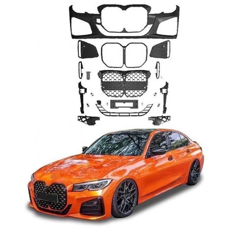 Bmw 3 Serisi G20 İçin G22 Uyumlu Yedek Parça Dönüşüm Body Kit (Krom Çerçeveli)