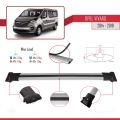 Opel Vivaro B 2014-2019 Arası ile Uyumlu FLY Model Ara Atkı Tavan Barı Gri 4 Adet