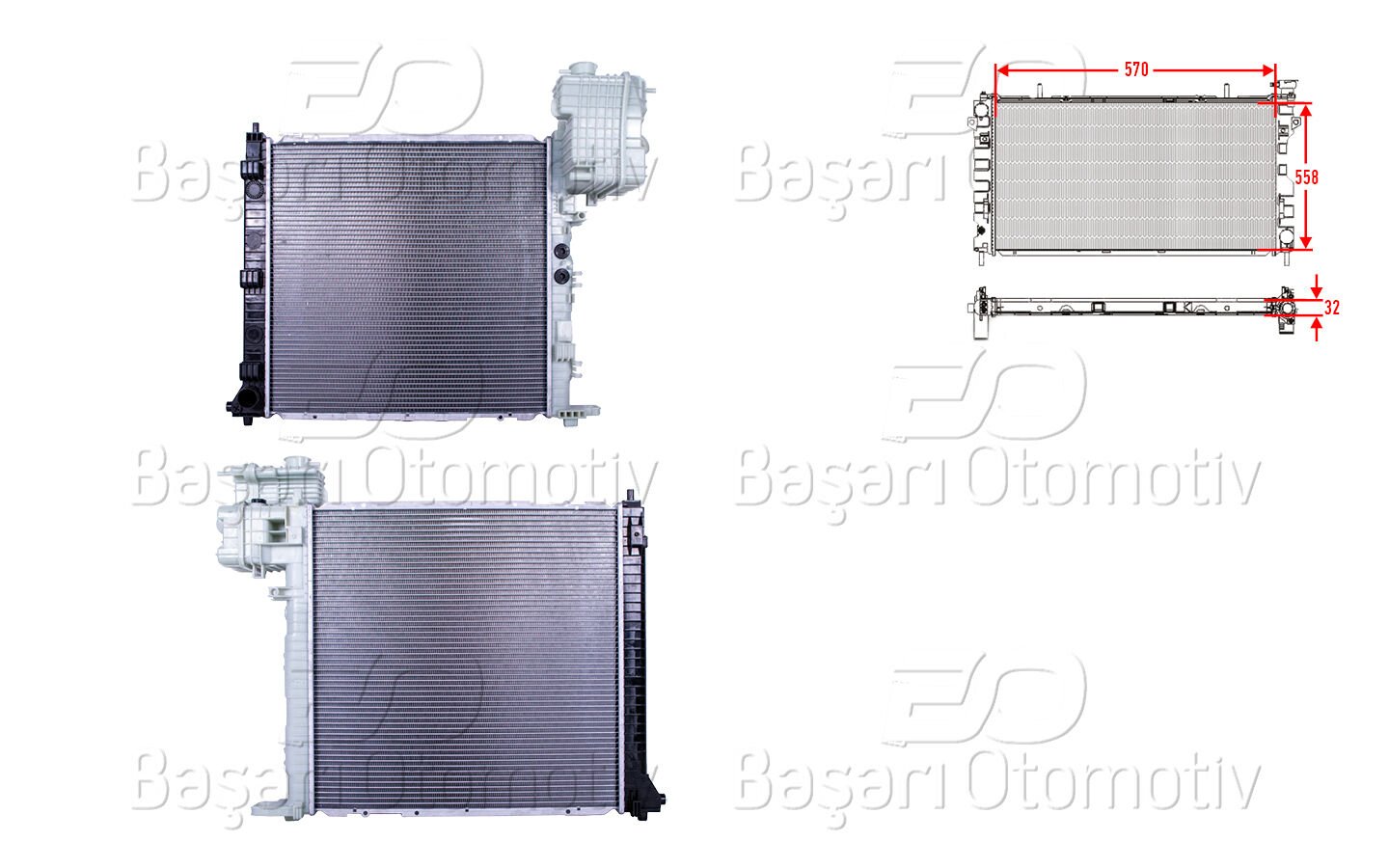 Mercedes-Benz Vito 1996 ve Sonrası Uyumlu Su Radyatörü