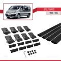 Opel Vivaro A 2001-2014 Arası ile Uyumlu FLY Model Ara Atkı Tavan Barı Siyah 4 Adet