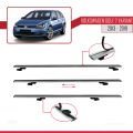 Volkswagen Golf 7 (5G) Variant 2013-2019 Arası ile Uyumlu BASIC Model Ara Atkı Tavan Barı Gri 3 Adet