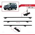 Suzuki Jimny 3 1998-2018 Arası ile Uyumlu BASIC Model Ara Atkı Tavan Barı Siyah 3 Adet