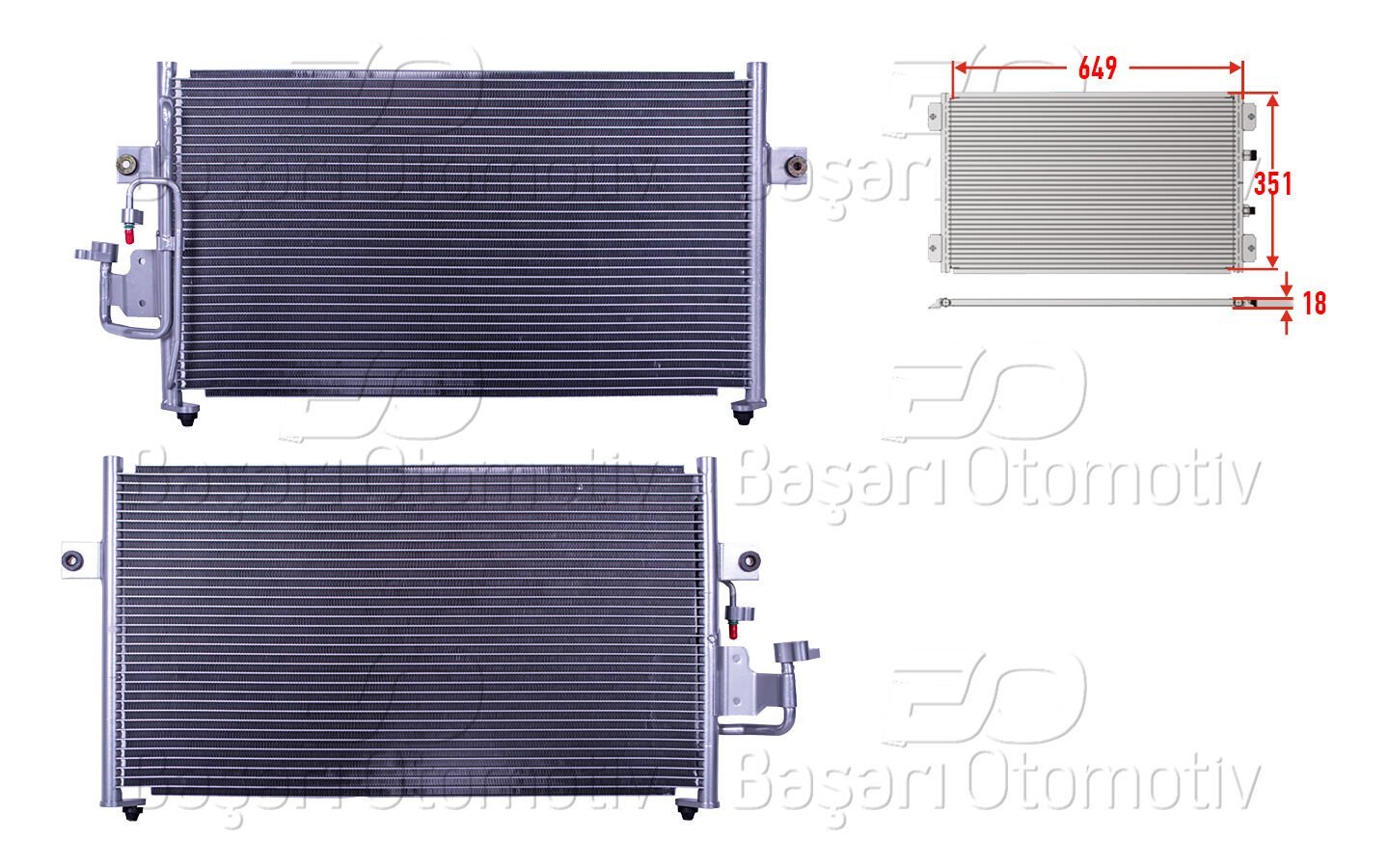 Hyundai Elantra ve Coupe 1995-2002 Uyumlu Klima Radyatörü