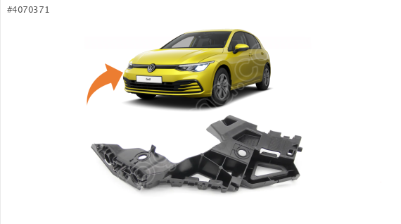 Volkswagen Golf 8 2020 Sonrası Ön Sağ Tampon Braketi