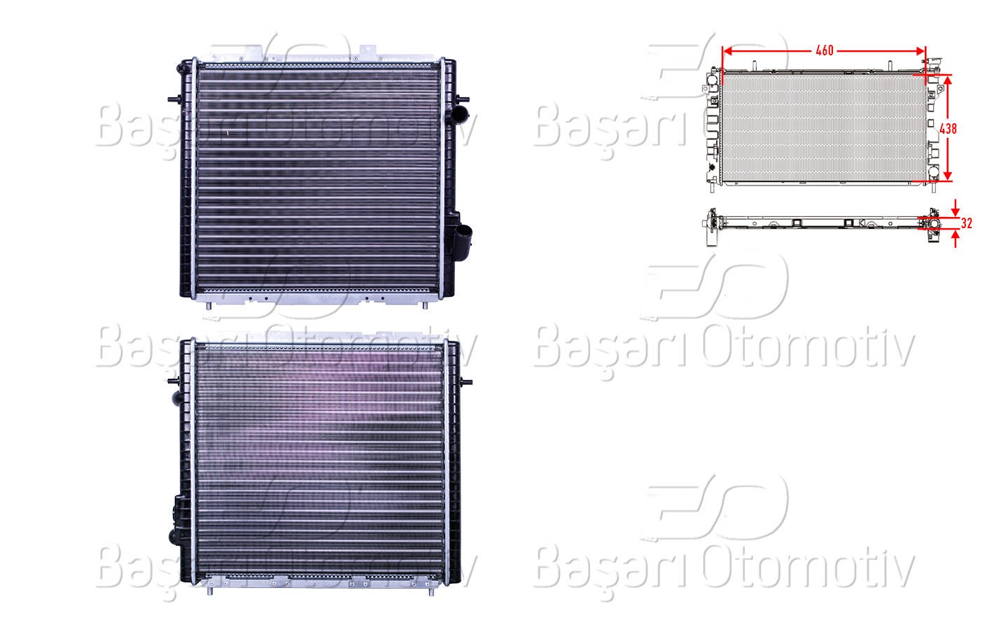 Renault Express 1.9 D 1991 ve Sonrası Uyumlu Su Radyatörü