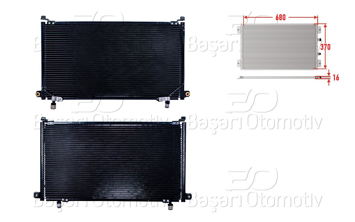 Ford Maverick 1996-1998 ve Nissan Terrano 2 1996-2007 Uyumlu Klima Radyatörü