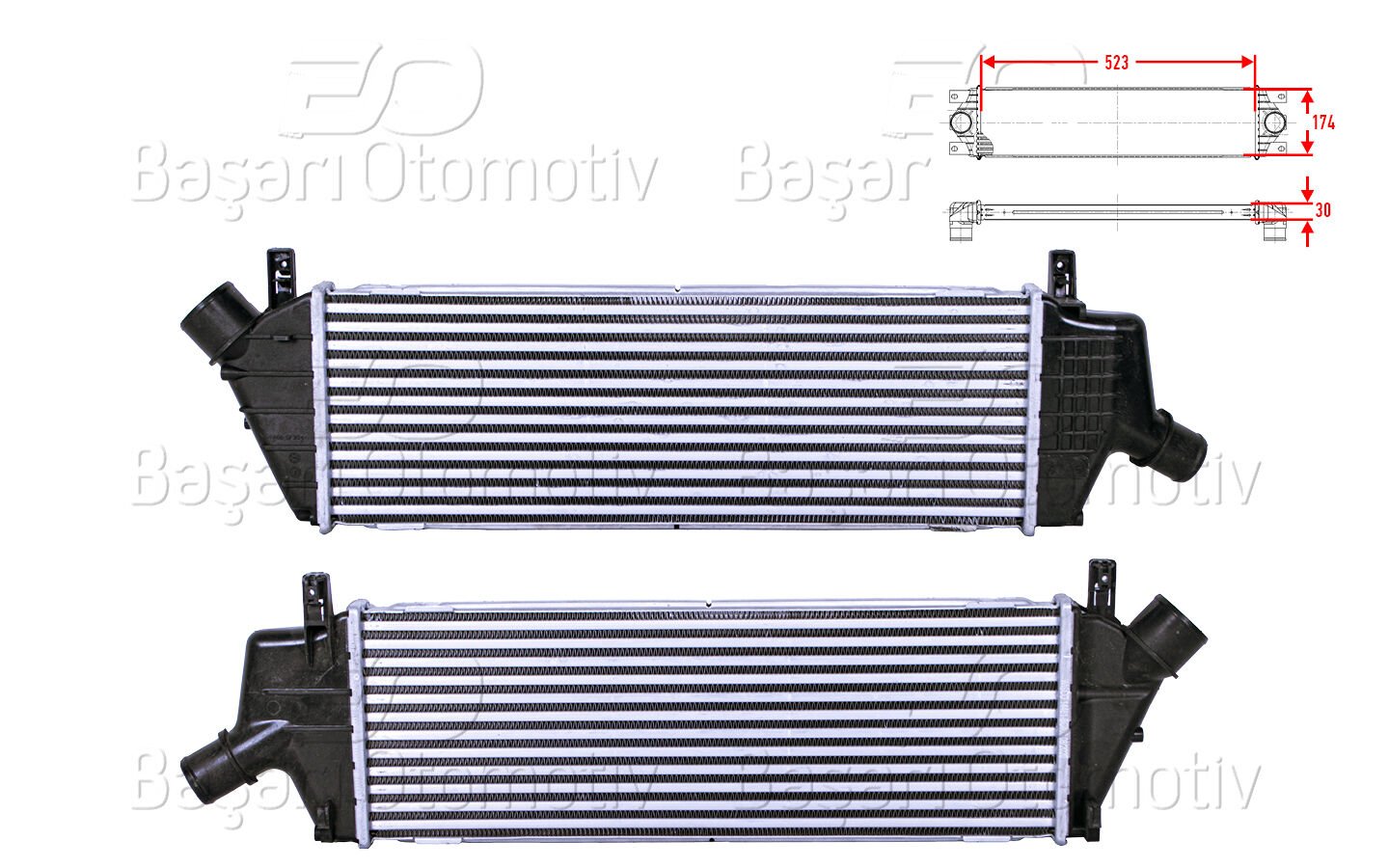 Nissan Micra 3 2003 ve Sonrası Uyumlu Turbo Radyatörü (Intercooler)
