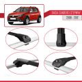 Dacia Sandero Stepway 2008-2012 Arası ile Uyumlu ACE-1 Ara Atkı Tavan Barı Siyah 2 Adet