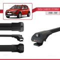 Dacia Sandero Stepway 2008-2012 Arası ile Uyumlu ACE-1 Ara Atkı Tavan Barı Siyah 2 Adet