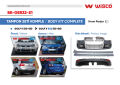 Volkswagen Golf 5 R32 2004-2008 Uyumlu Komple Ön-Arka-Yan Krom Panjurlu Tampon Seti