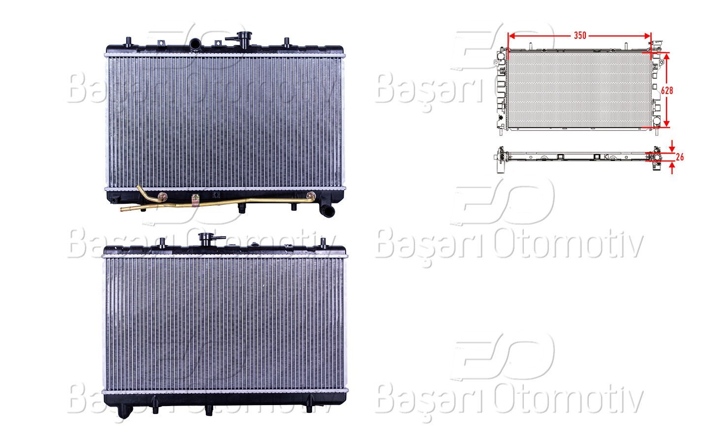 Kia Rio 2003-2005 Uyumlu Su Radyatörü