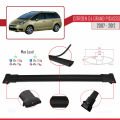 Citroen Grand C4 Picasso 2007-2012 Arası ile Uyumlu FLY Model Ara Atkı Tavan Barı Siyah 2 Adet