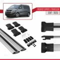 Peugeot Expert 3 Traveller 2017 ve Sonrası ile Uyumlu FLY Model Ara Atkı Tavan Barı Gri 2 Adet