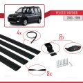 Peugeot Partner Post-Facelift 2003-2008 Arası ile Uyumlu BASIC Model Ara Atkı Tavan Barı Siyah 4 Adet