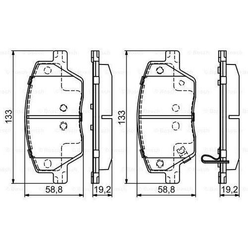 BOSCH 0986495392 | Fren Balata Ön 15-Egea