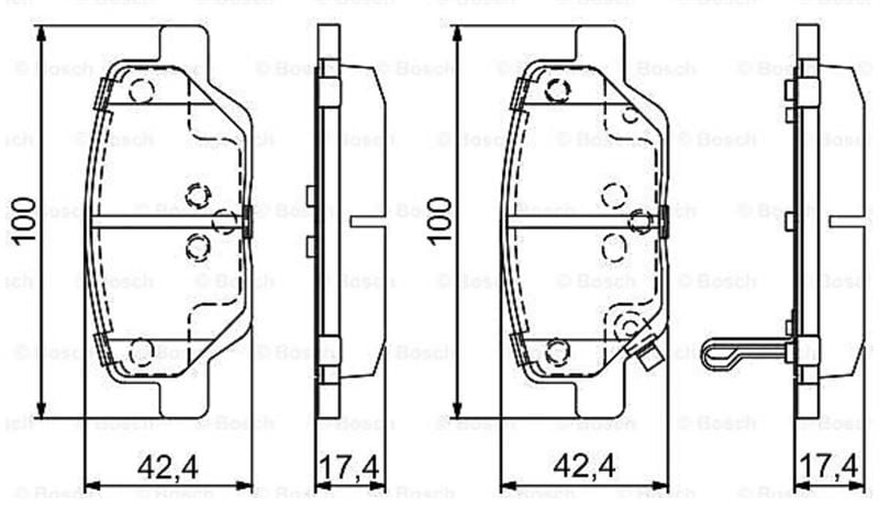 BOSCH 0986495393 | Fren Balata Arka 15-Egea