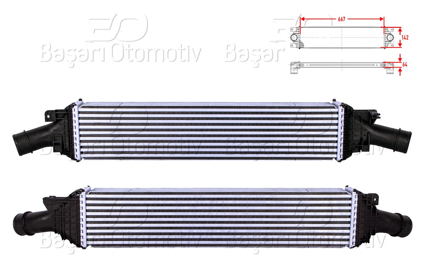 Audi A4 A5 A6 Q5 2.0 TDI TFSI CAGA 2008 ve Sonrası Turbo Radyatörü (Intercooler)