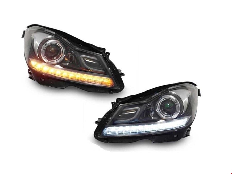 Mercedes-Benz W204 2011- Ön Far Set (Holojeni-Xenona Çevirme)