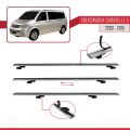 Volkswagen T5 Caravelle 2003-2015 Arası ile Uyumlu BASIC Model Ara Atkı Tavan Barı Gri 3 Adet