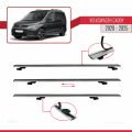 Volkswagen Caddy 4 (SB) 2020 ve Sonrası ile Uyumlu BASIC Model Ara Atkı Tavan Barı Gri 3 Adet